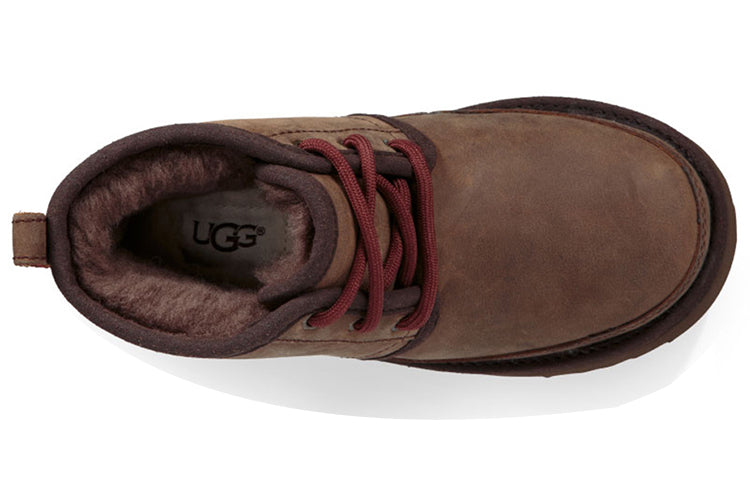 UGG Neumel II WP Cozy Stay Warm Big Boys Bear Brown Fleece Lined 1017322K-GRZ