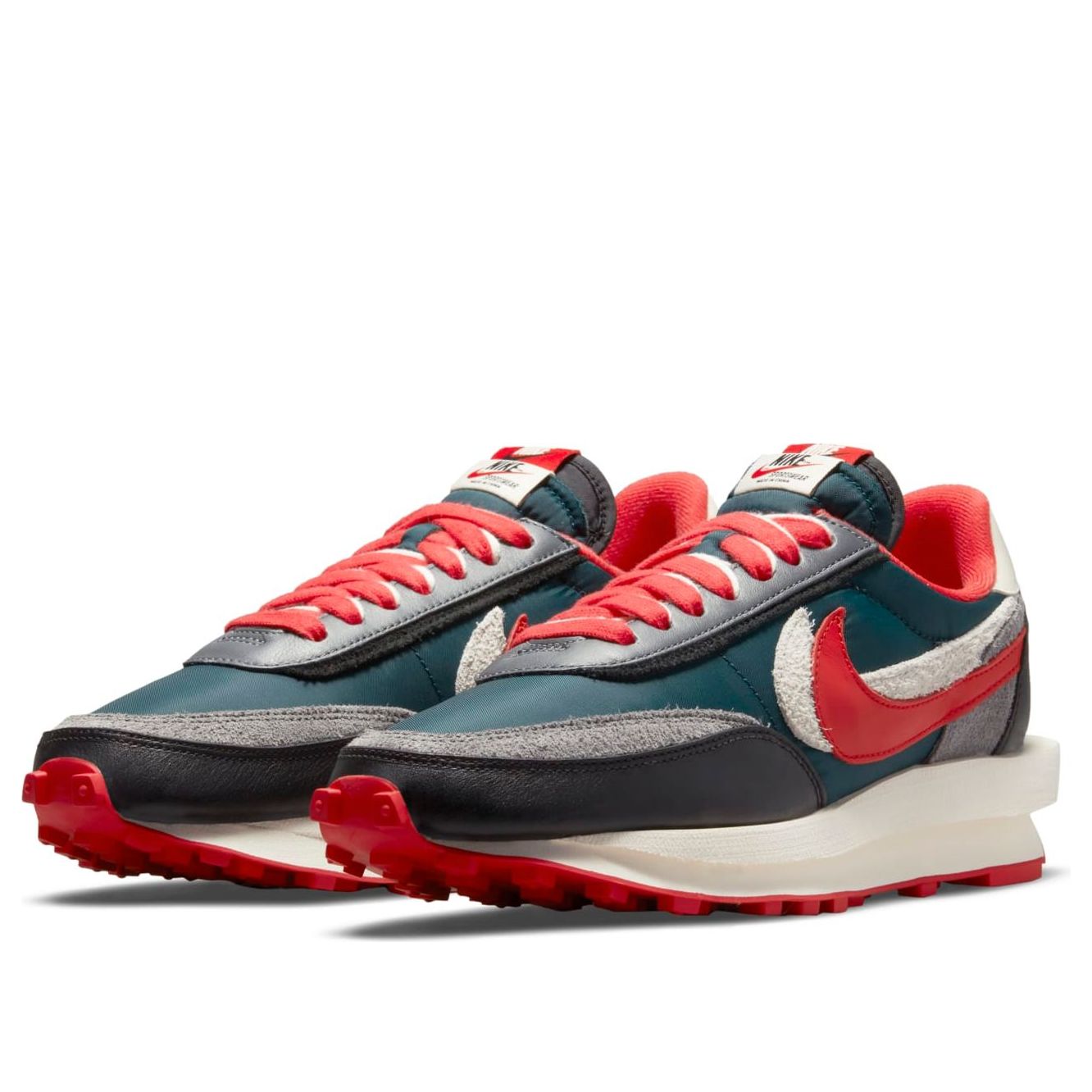 Nike x sacai x Undercover LDWaffle 'Midnight Spruce University Red' DJ4877-300