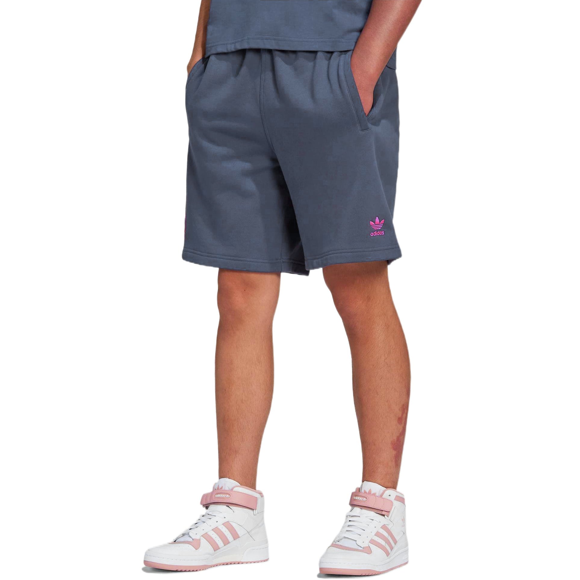 adidas originals Kevin Lyons Shr Solid Color Cartoon Pattern Athleisure Casual Sports Straight Shorts Navy Blue HC7115