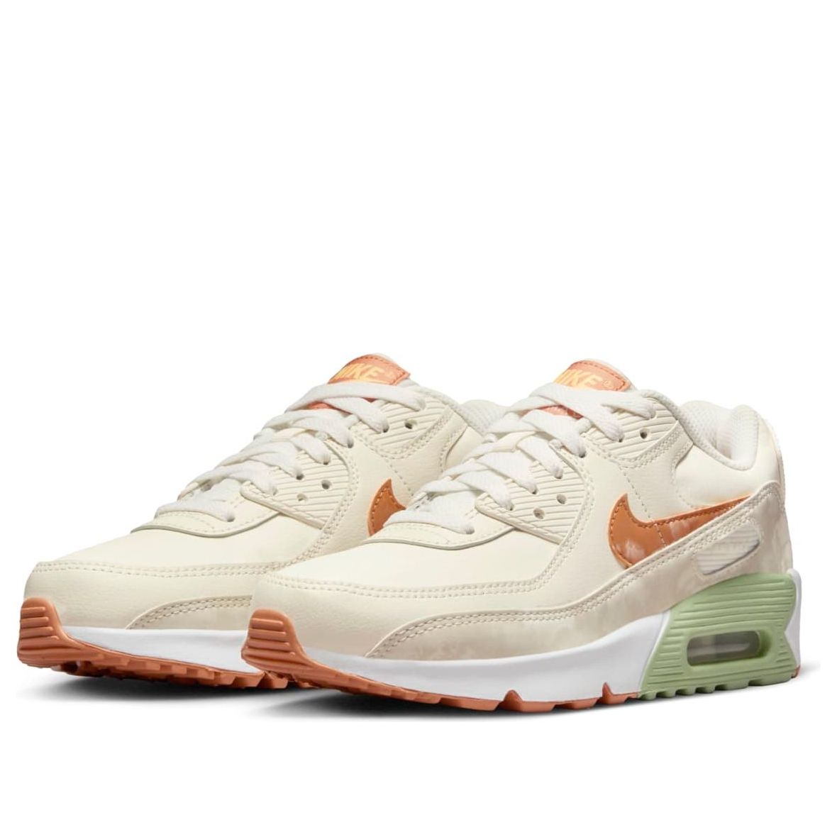 (GS) Nike Air Max 90 Leather 'Pale Ivory Honeydew' CD6864-122