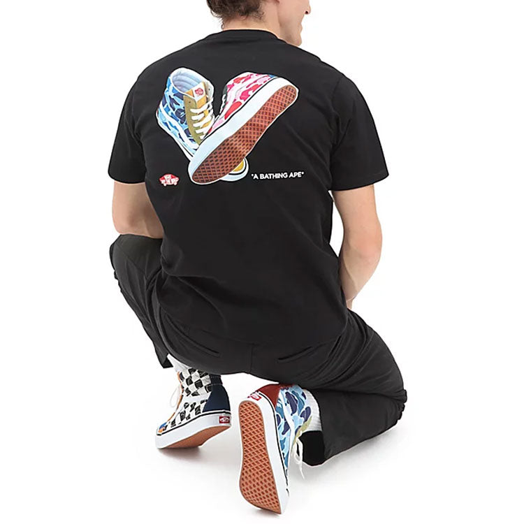 Vans x BAPE Sk8-Hi T-Shirt 'Black' VN0A7XQ8448