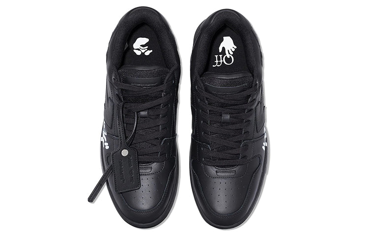 Off-White Out Of Office Low-Top For Walking Sneaker 'Black White' OMIA189F21LEA0031001