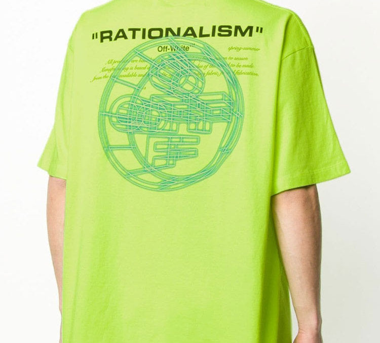 Off-White SS20 3D Rationalism Print Short Sleeve Fluorescence OMAA038R201850036288