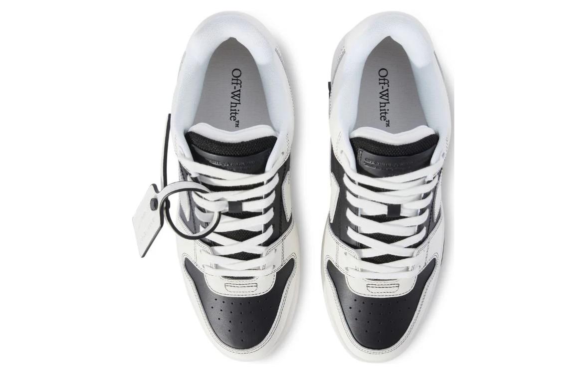 Off-White Out Of Office OOO Low Tops 'Black White' OMIA189S24LEA0041001