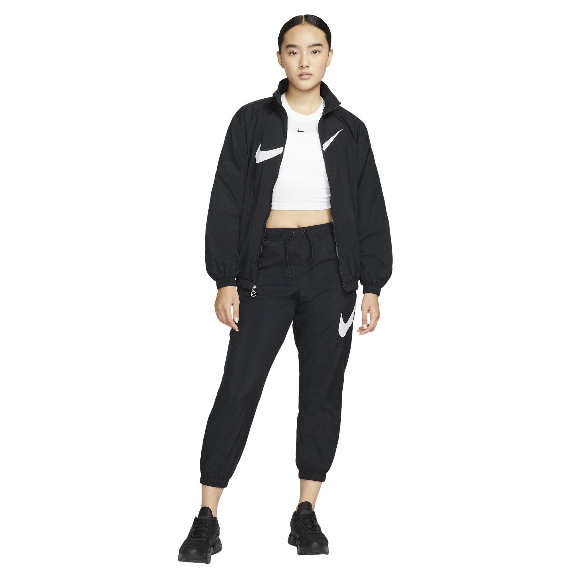 (WMNS) Nike Sportswear Essential Mid-Rise Pants 'Black' DM6184-010