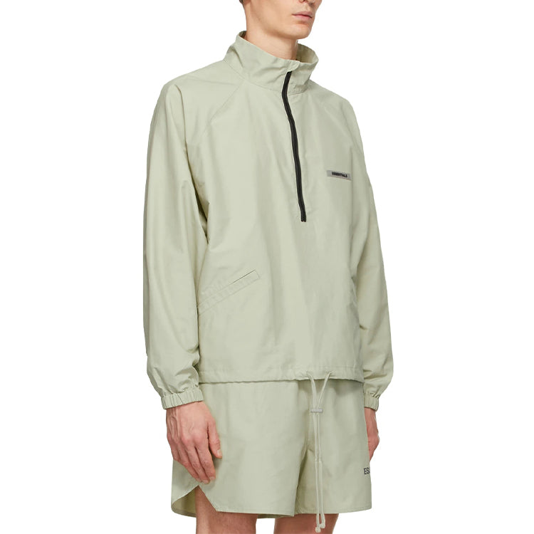 Fear of God Essentials FW20 Half-Zip Track Jacket Sage FOG-FW20-191