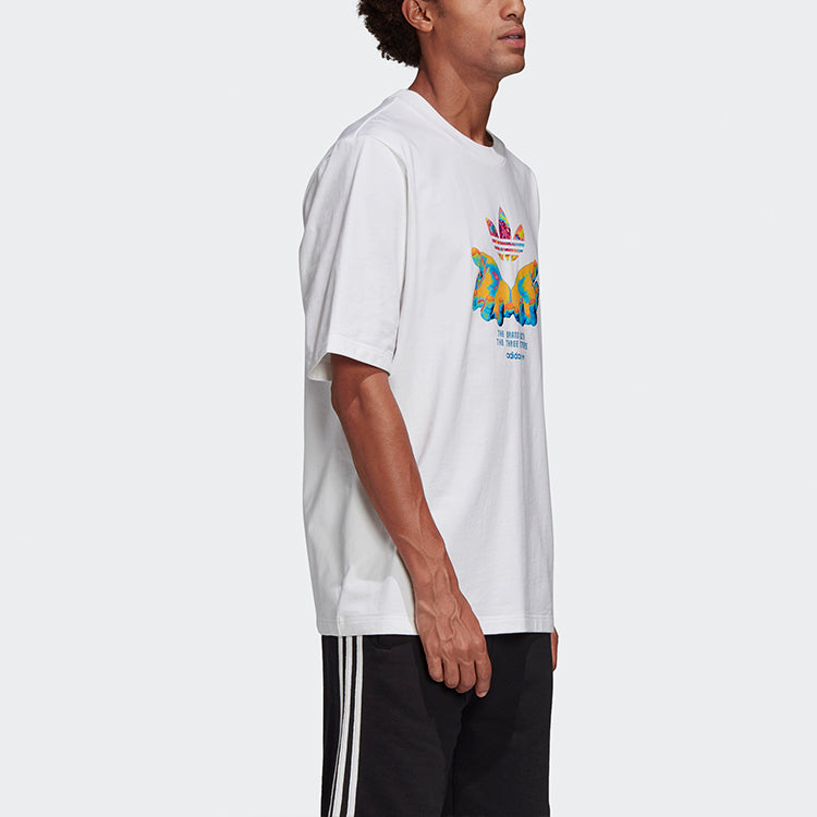 adidas originals Graphic Tee Printing Short Sleeve White GK7183