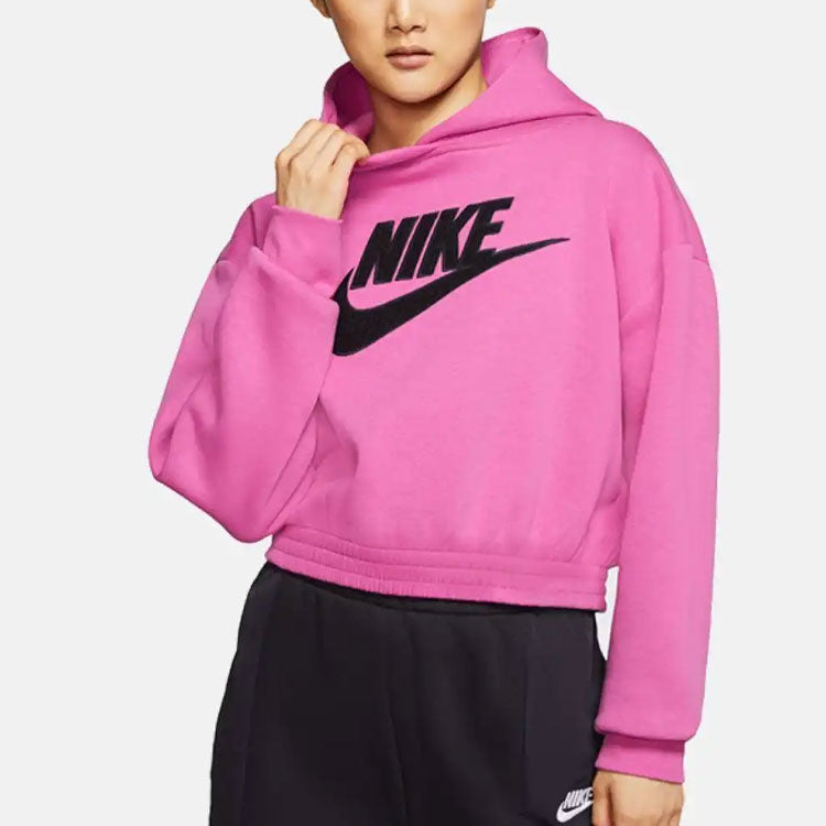 (WMNS) Nike Sportswear Logo Printing Hoodie Purple CJ2035-691