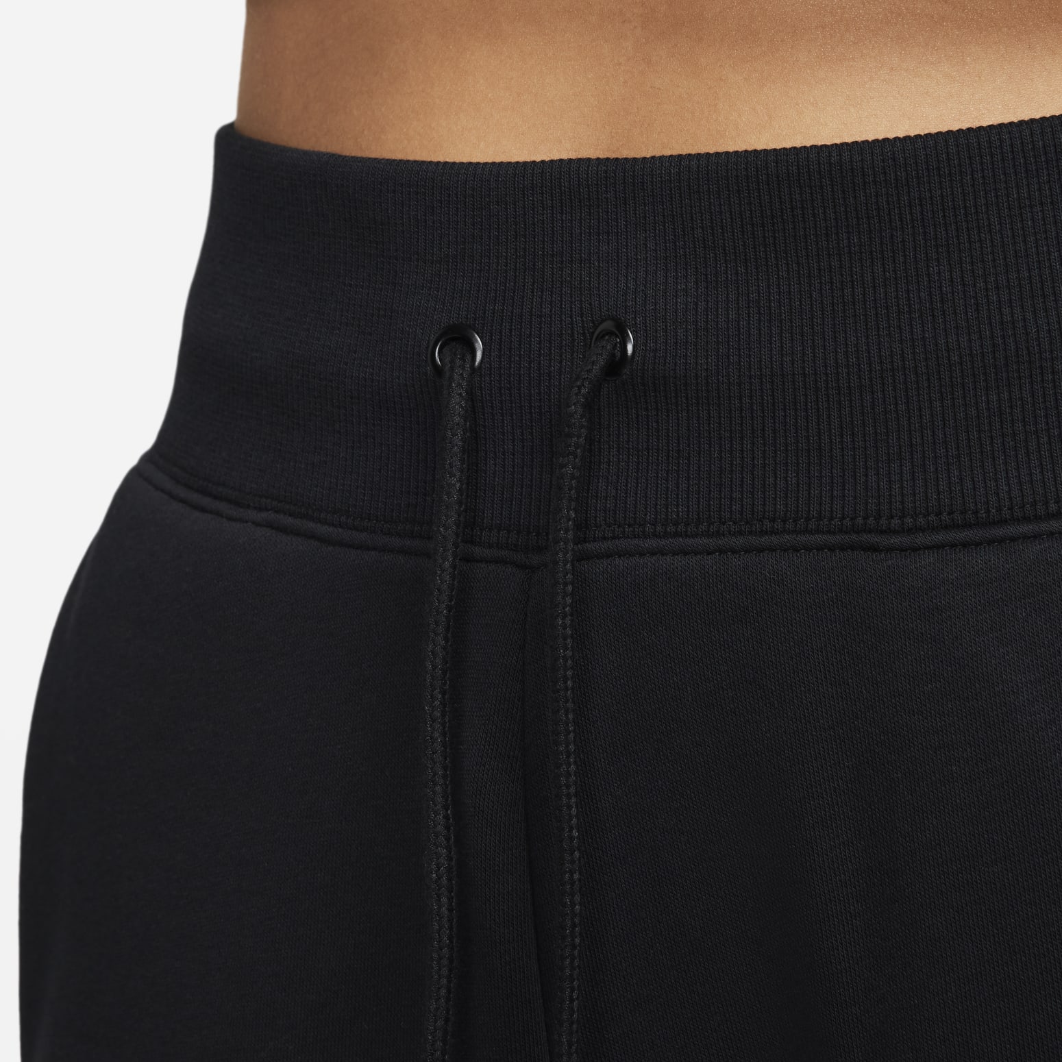 (WMNS) Nike Phoenix Fleece High-Waisted Cropped Sweatpants 'Black' FB8417-010