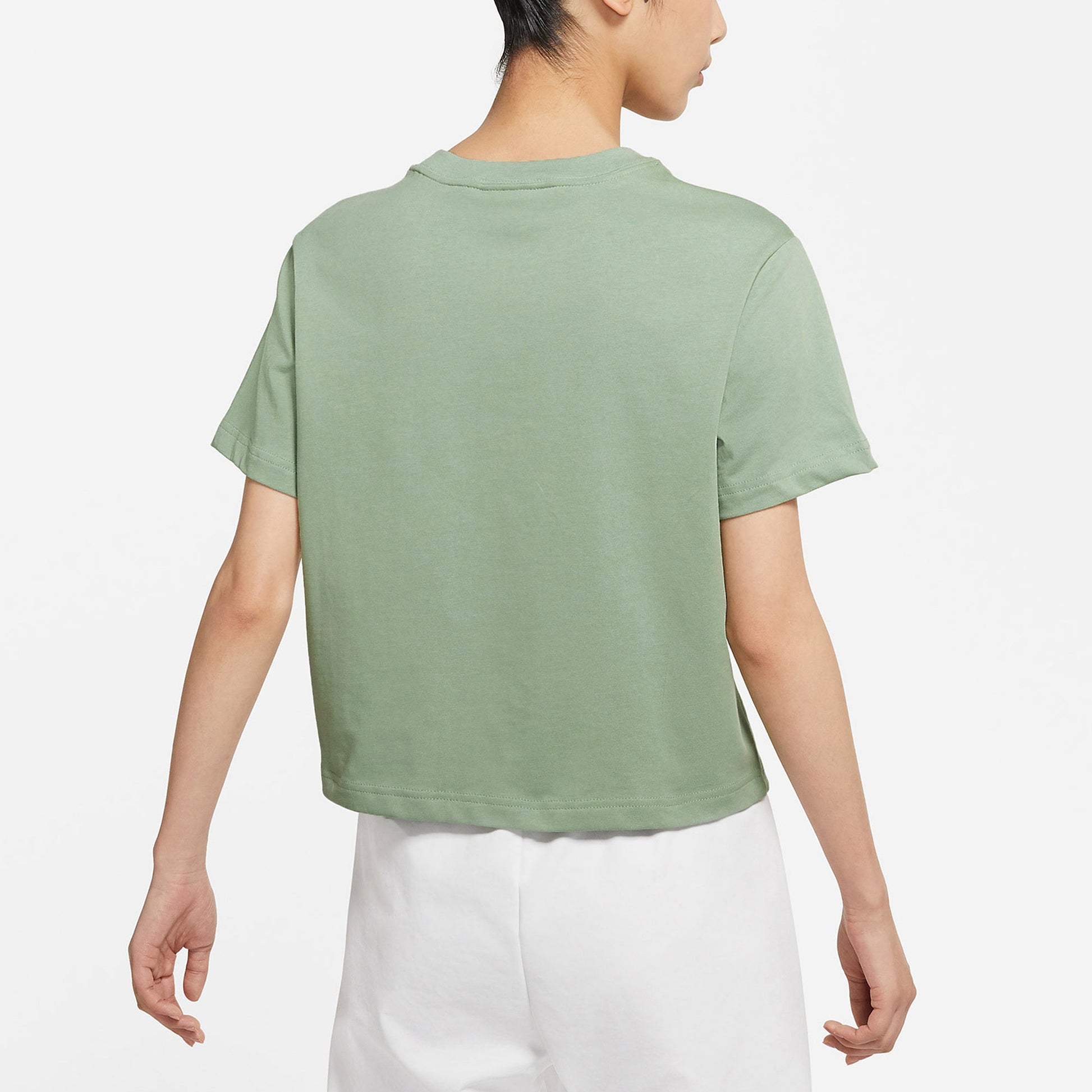(WMNS) Nike Sportswear Swoosh 3D Logo Loose Breathable Round Neck Short Sleeve Green T-Shirt CZ8912-006