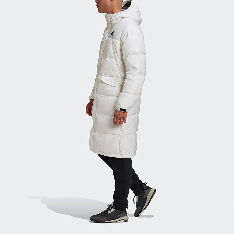 adidas Stay Warm Sports hooded down Jacket White GK0665