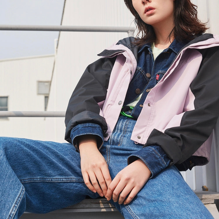 Levis Colorblock hooded Short Jacket Purple 23452-0000