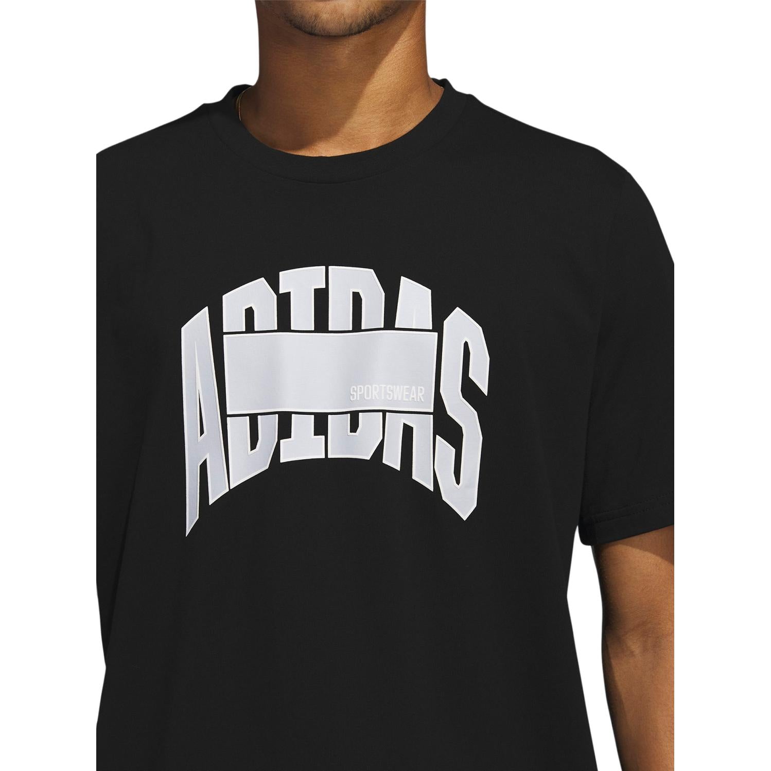 adidas Sportswear Block Graphic Tee 'Black' IC1682