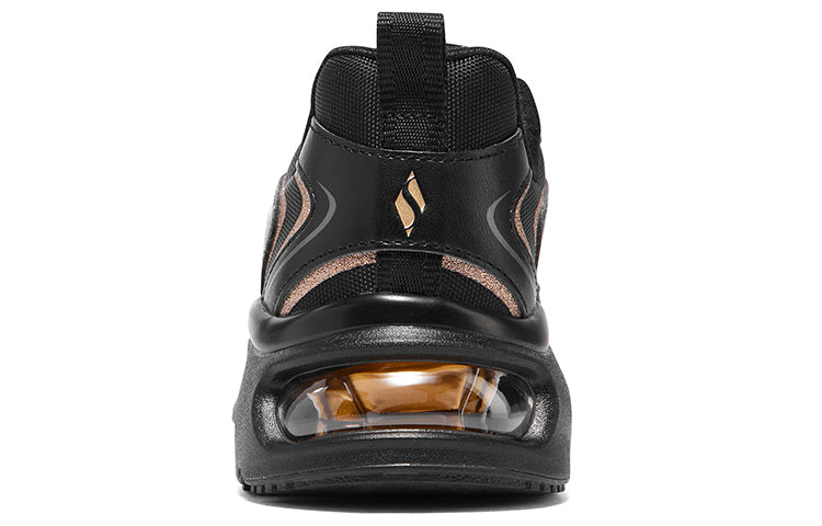 (WMNS) Skechers Tres-Air 'Shimm Airy - Black Rose Gold' 177422-BKRG