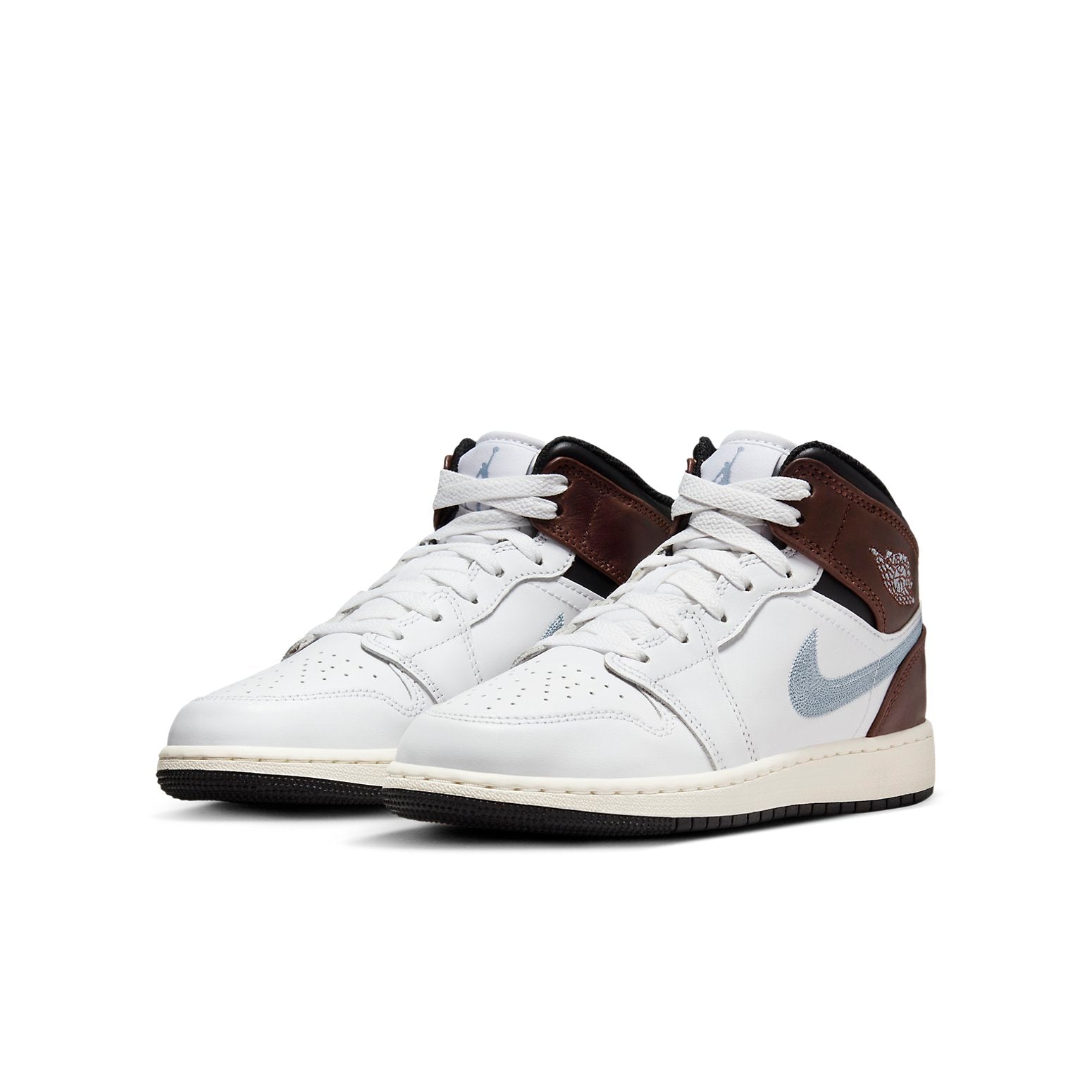 (GS) Air Jordan 1 Mid SE 'White Blue Grey' FQ8162-142