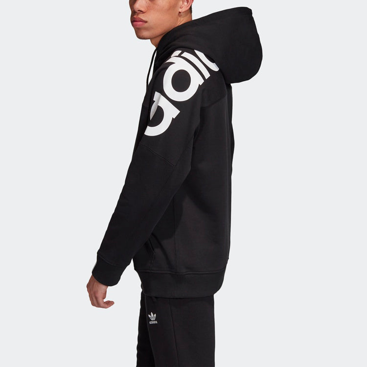adidas originals R.y.v. Blkd H. logo Printing Splicing Sports Pullover Black FK3599