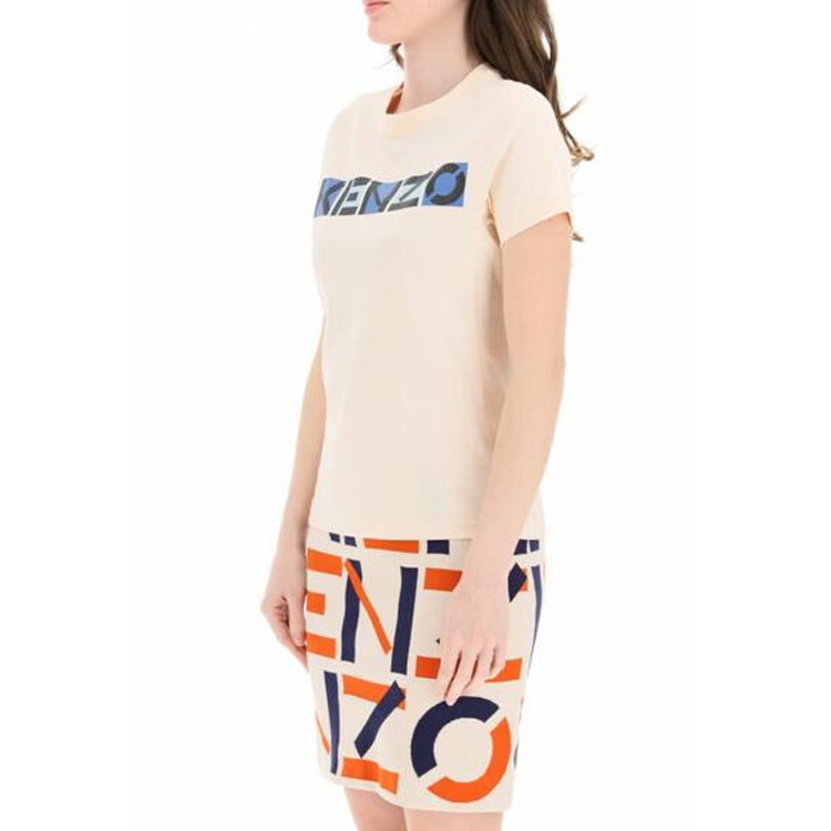KENZO SS21 Logo Printing Short Sleeve Yellow 2TS8914SJ-09