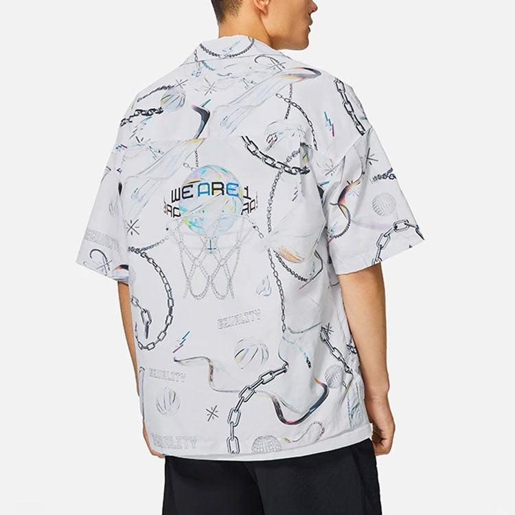 Li-Ning x Glare Way Of Wade Full Version Logo Shirt 'White Grey' ASHS445-1