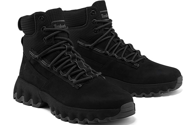 Timberland Greenstride Edge Waterproof Wide Fit Boots 'Black Nubuck' A2KT4W