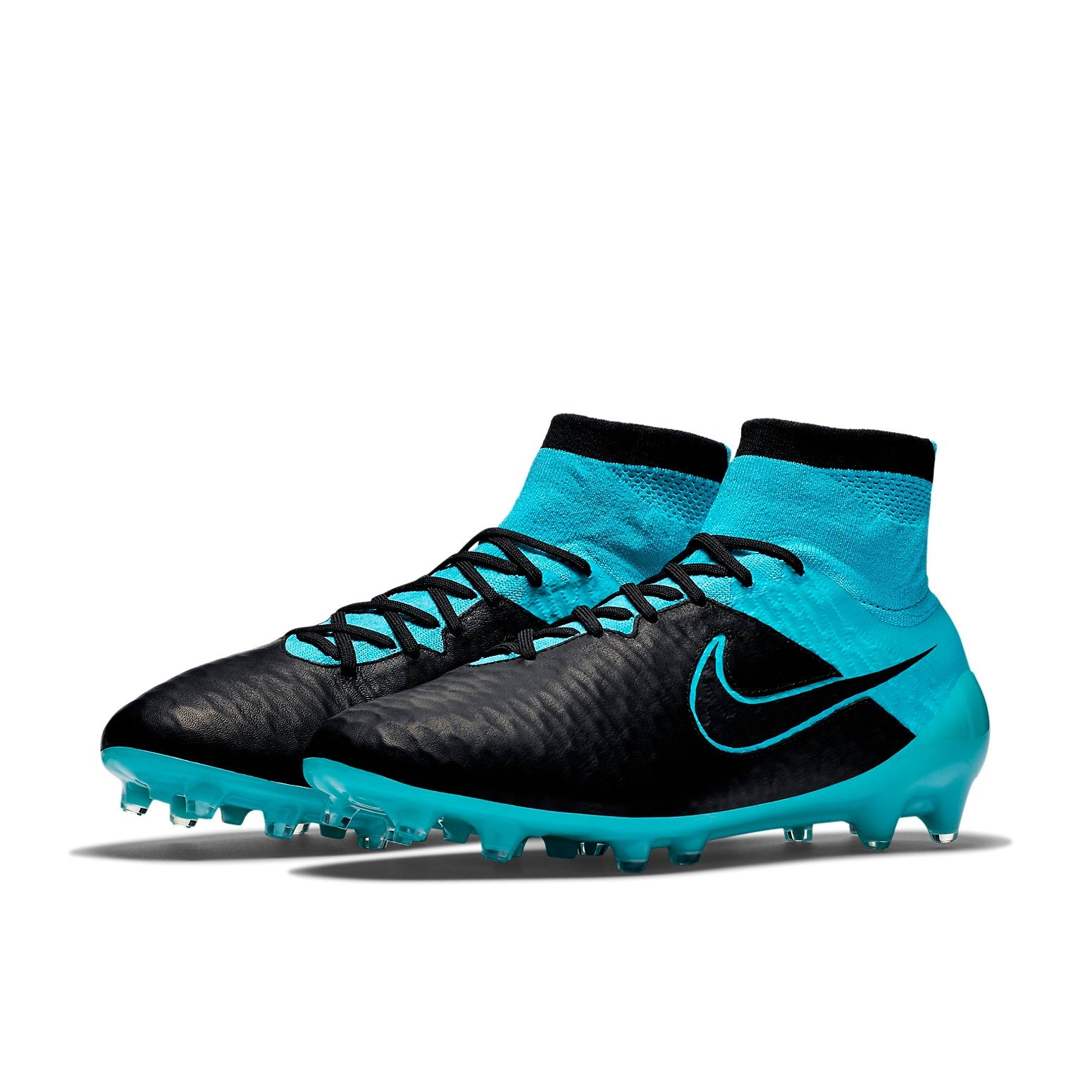 Nike Magista Obra Tech Craft Leather FG 'Black Turquoise Blue' 747496-004