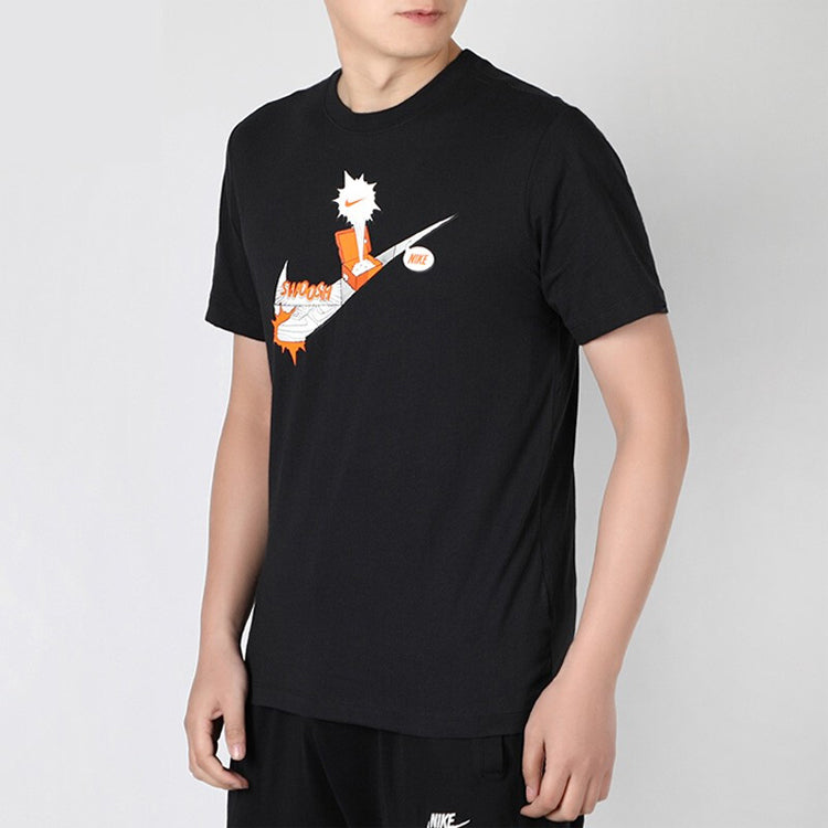Nike Sportswear Printing Logo Sports Knit Male Black DH0057-010