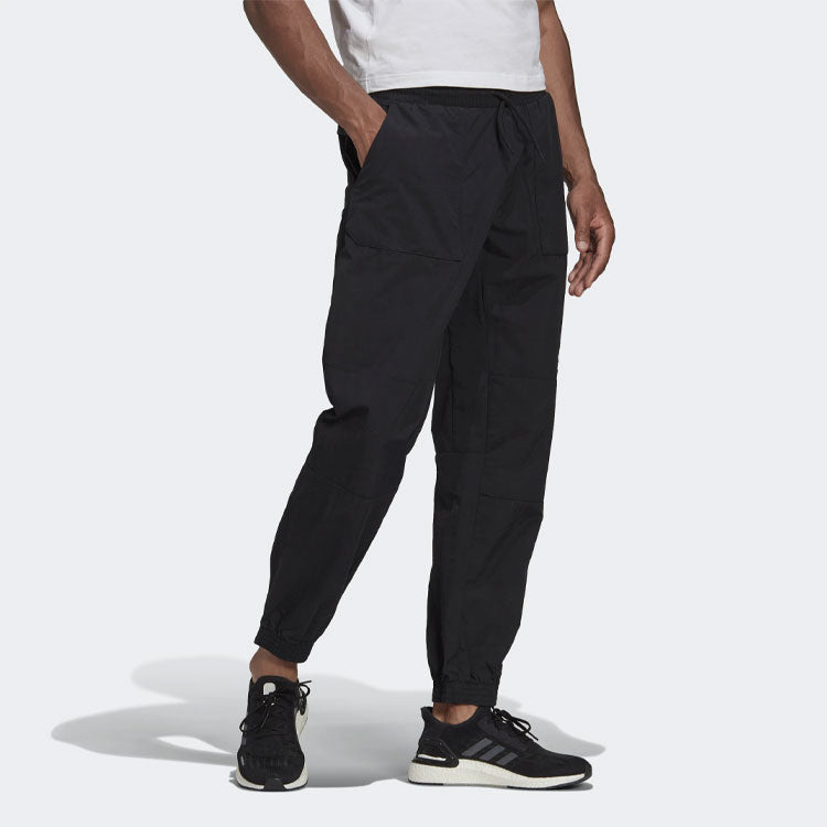 adidas logo Casual Bundle Feet Sports Long Pants Black FU0051