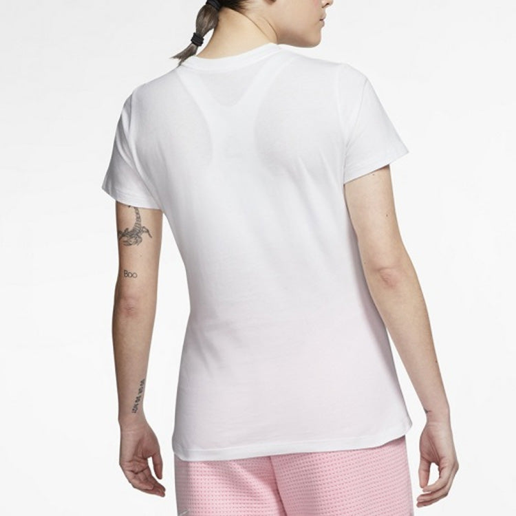 (WMNS) Nike Sportswear Printing Short Sleeve 'White Black' CT8925-100