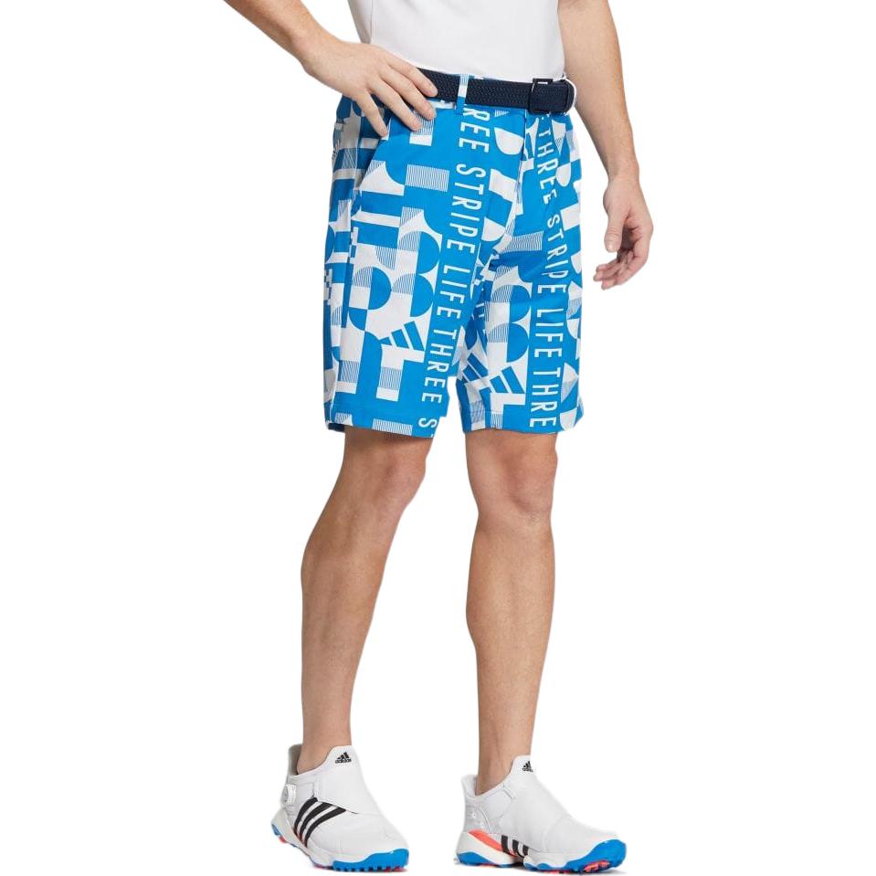 adidas Pattern Printing Straight Shorts Japanese Version Men's Blue HA3287