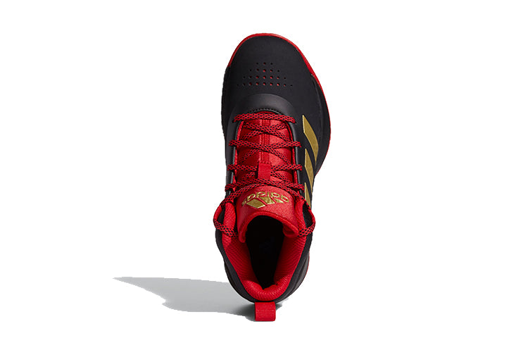 (GS) adidas Cross Em Up 5 K Shoes Black/Red/Golden FZ1475