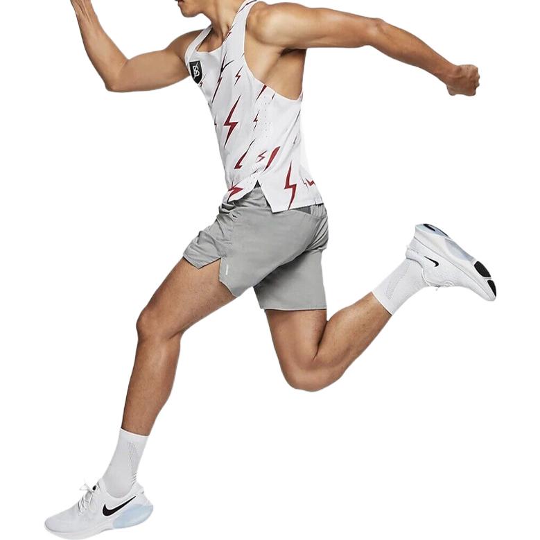 NIKE Aeroswift Bowerman Track Club Running Racing Singlet 'White Red' CW1257-100