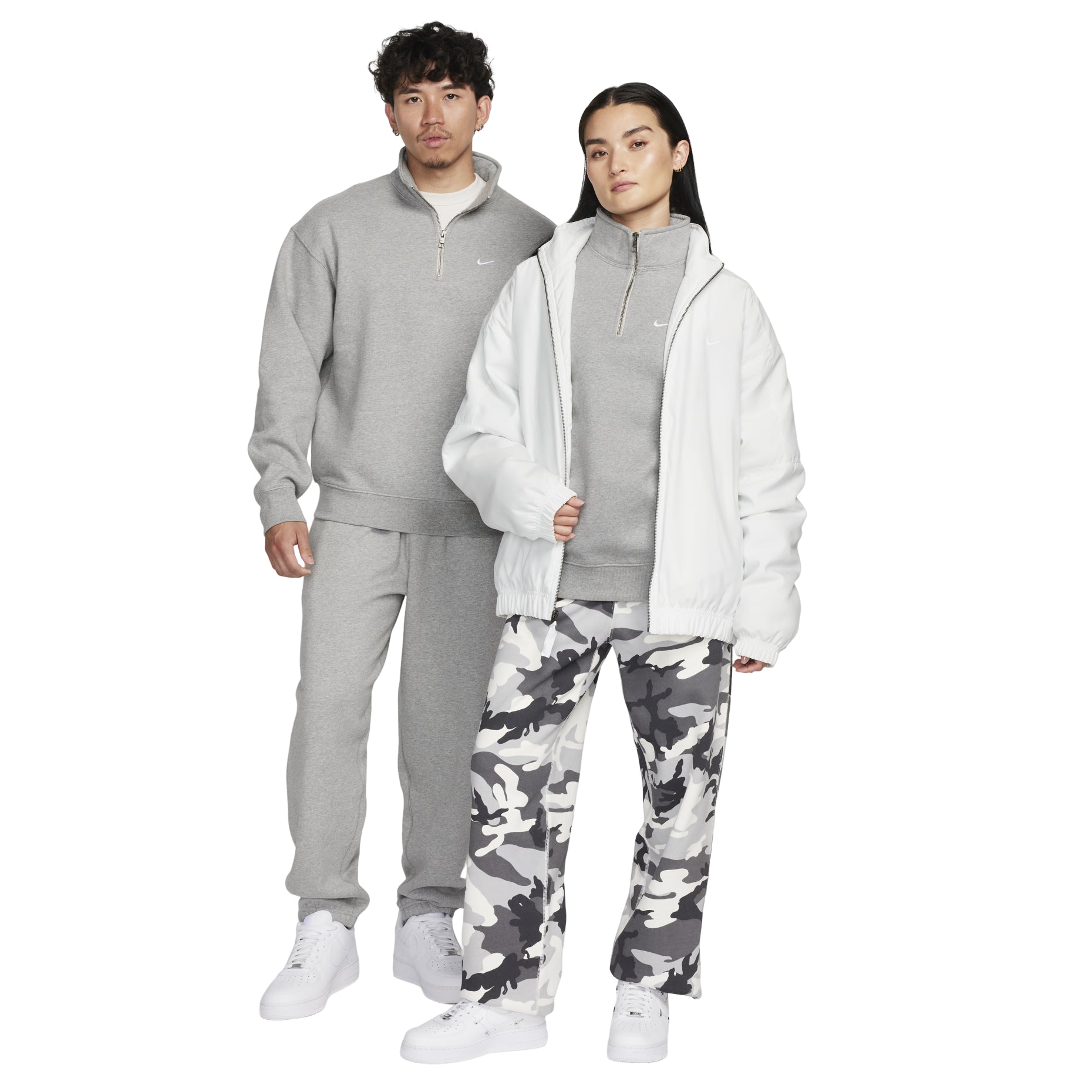 Nike Solo Swoosh 1/4-zip sweatshirt 'Grey' DQ5210-063