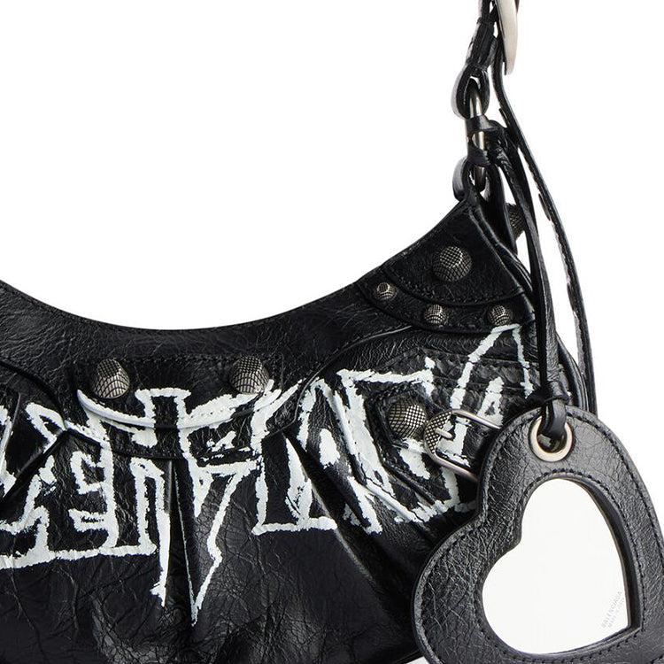 (WMNS) Balenciaga Le Cagole Xs Shoulder Bag Diy Metal 'Black' 6713092AAXE1090