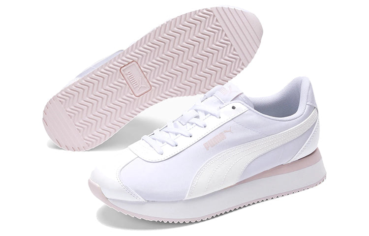 (WMNS) PUMA Turino Stacked Glitter Low-top Running Shoes White/Pink 371944-02