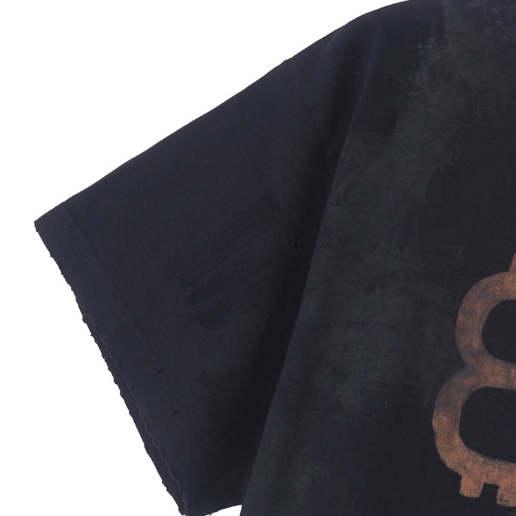 Balenciaga Crypto T-shirt Oversized 'Black Faded' 739028TOVN81055