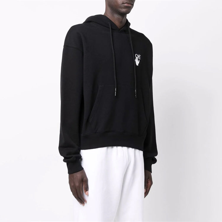 Men's Off-White FW21 Arrow Printing Pattern Loose Fit Black OMBB037F21FLE0051084