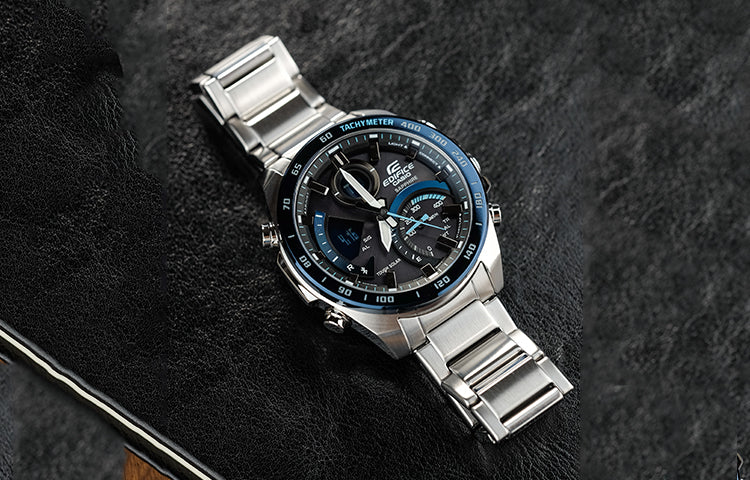Casio Edifice Waterproof Analog-Digital Watch 'Silver Marine Blue' ECB-900YDB-1BPR