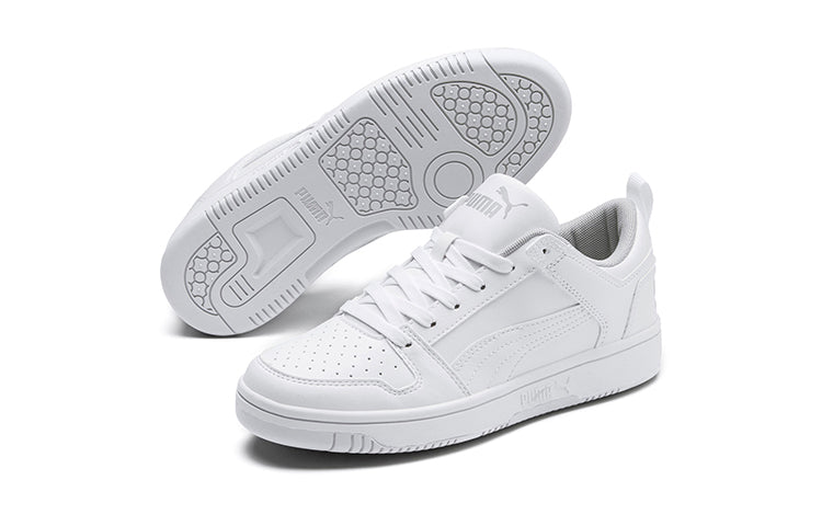 (GS) PUMA Rebound Layup Lo Low Top White 370490-03