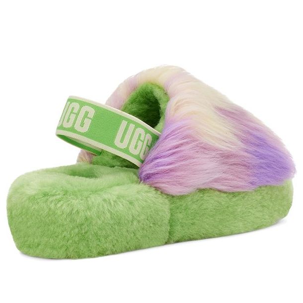 (WMNS) UGG Fluff Yeah Slide Tie Dye Slipper 'Green' 1117326-APL