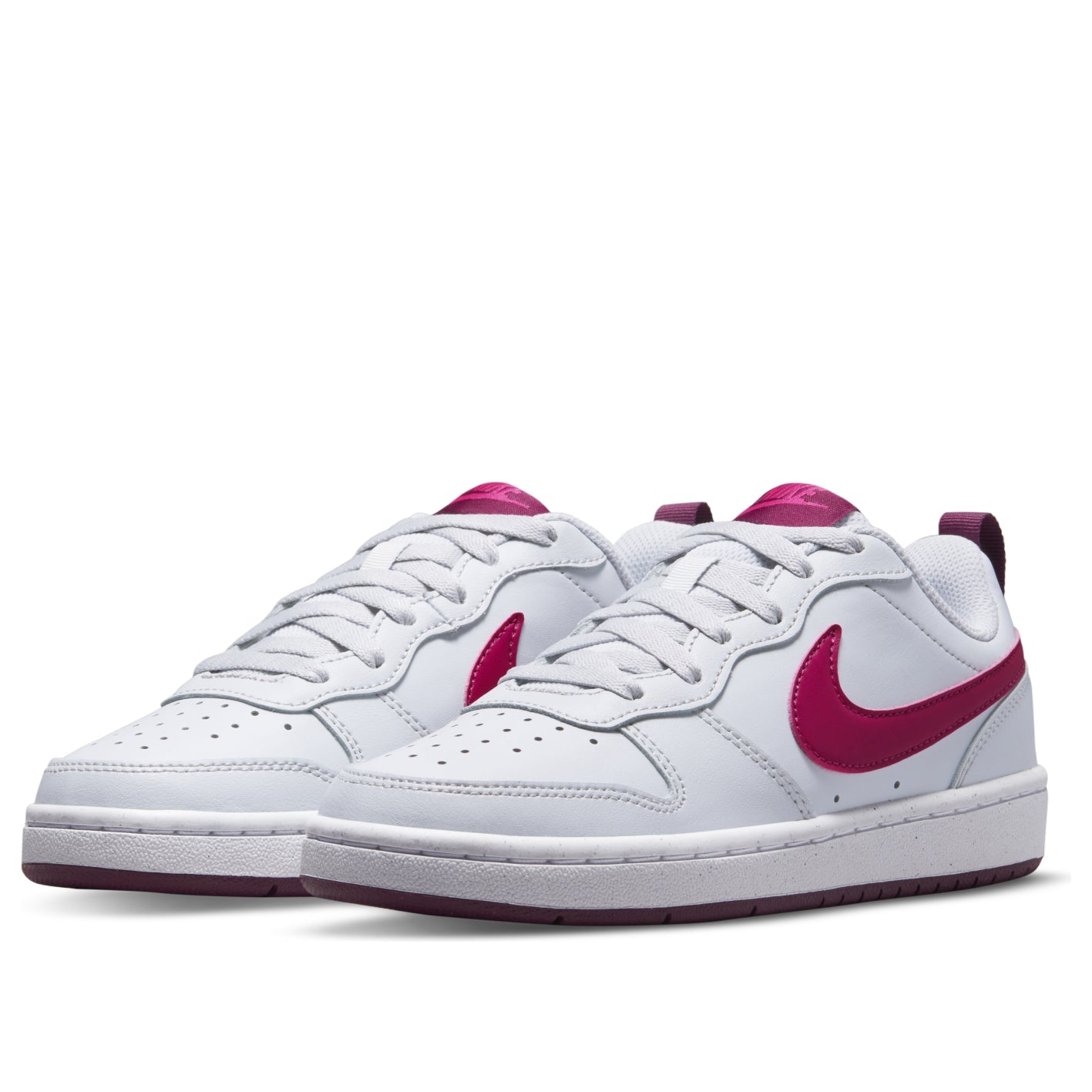 (GS) Nike Court Borough Low 2 'Pure Platinum Pink Prime' BQ5448-015