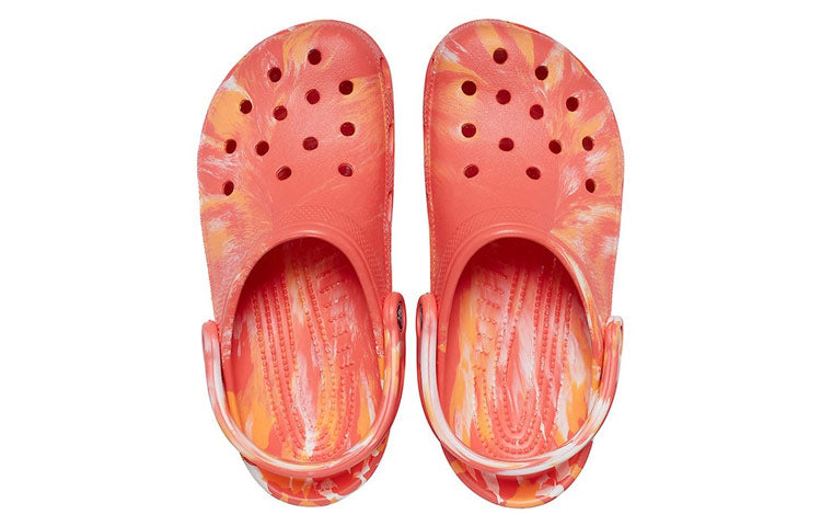 Crocs Beach Orange Marble Sandals 206867-6SN