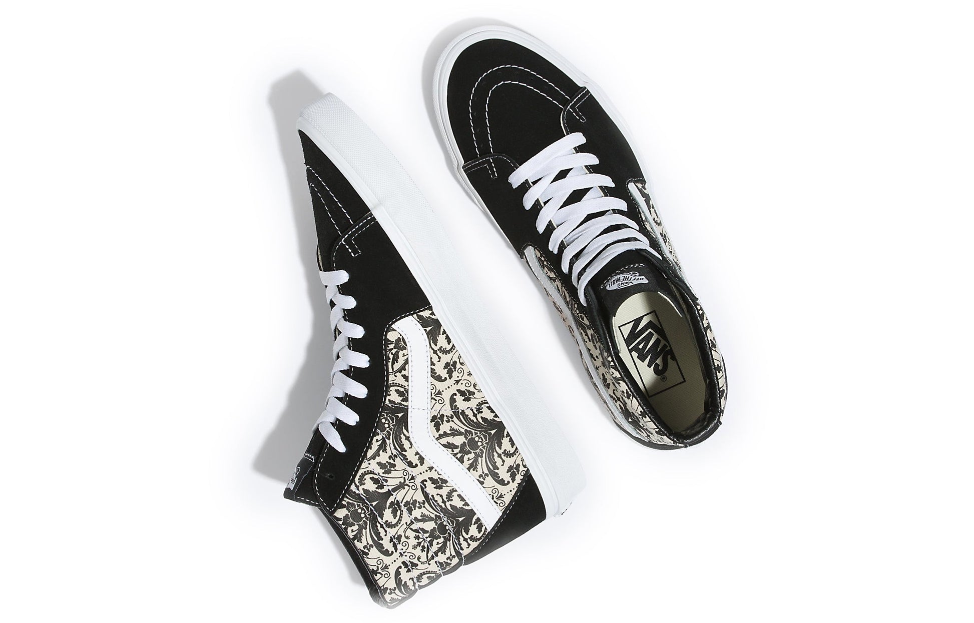 (WMNS) Vans Sk8-Hi Skull Tapestry Shoes 'Black White' VN0A7Q5N95X