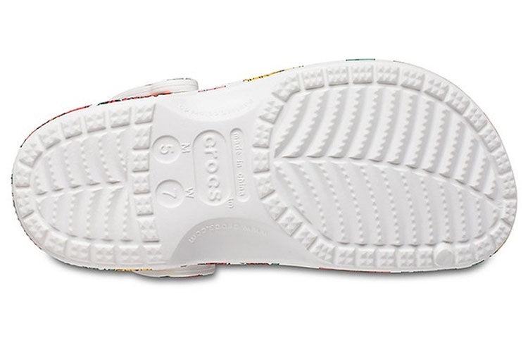 Crocs Beach White Flowers Sandals 'White Red Green' 206230-10D