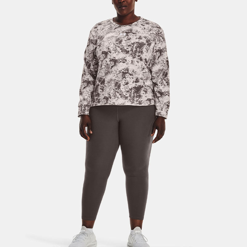 (WMNS) Under Armour Rival Terry Printed Crew Shirt 'Multi-Color' 1375252-592