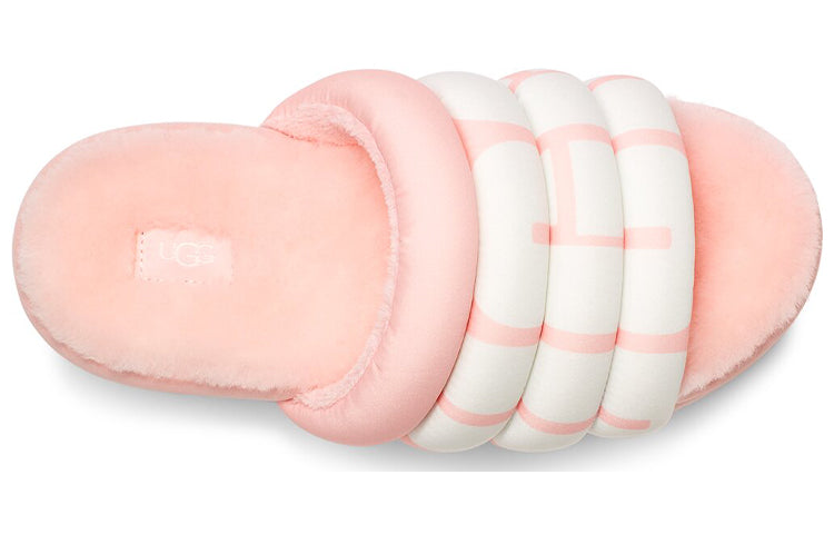 (WMNS) UGG Maxi Slide Logo 'Pink Scallop' 1127067-PSLP