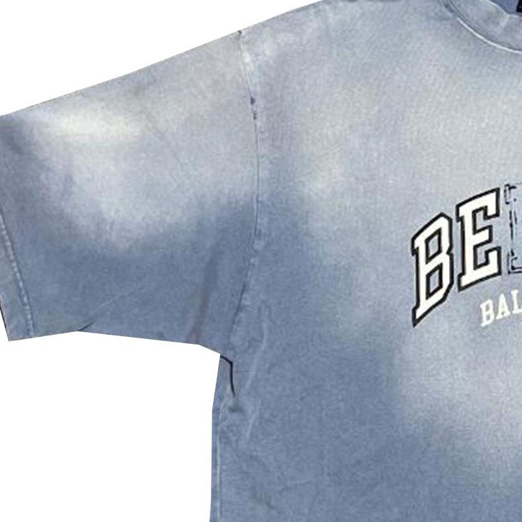 Balenciaga BE KIND Crewneck T-shirt 'Blue' 764235TPVD54313