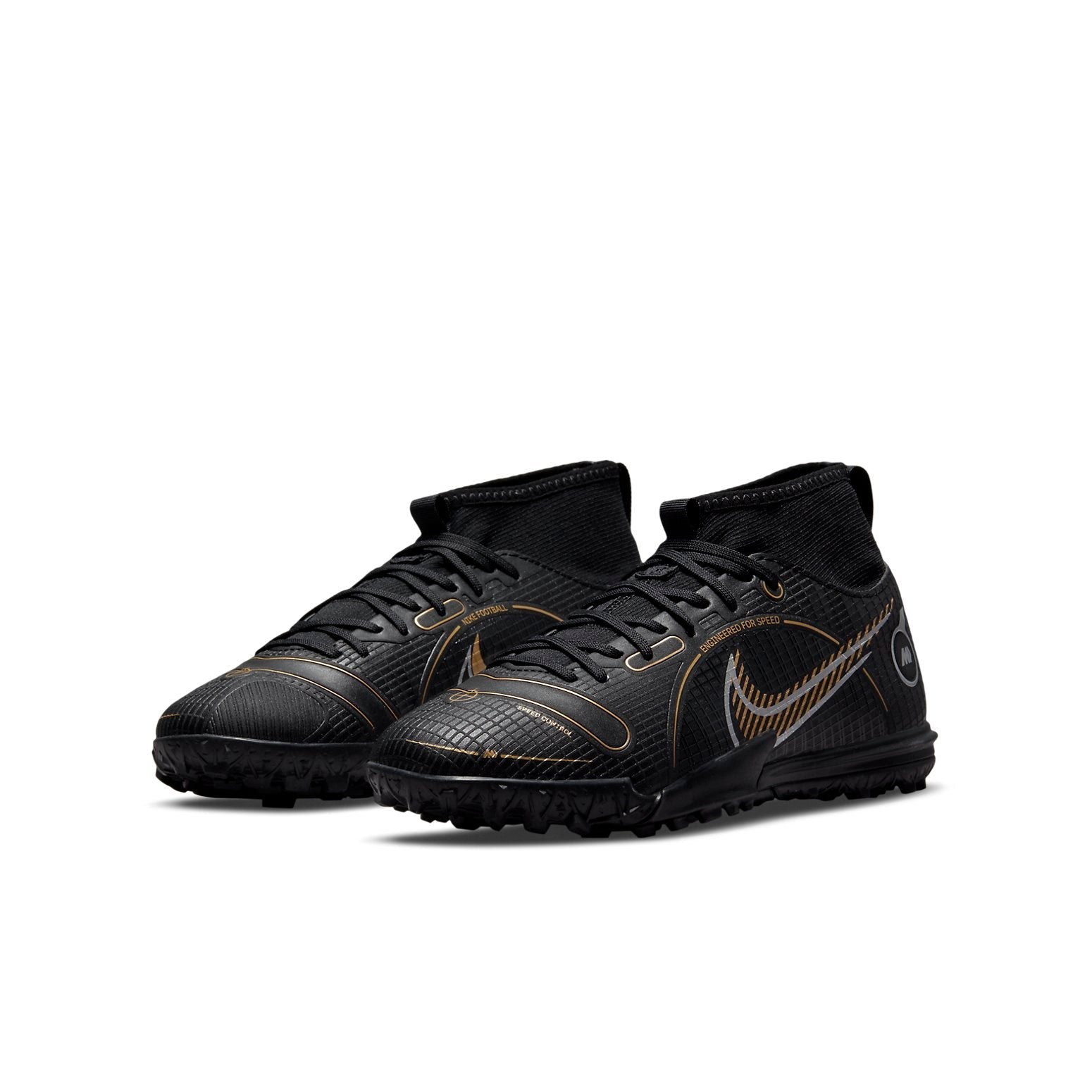 (GS) Nike Mercurial Superfly 8 Academy TF 'Black Metallic Gold' DJ2864-007