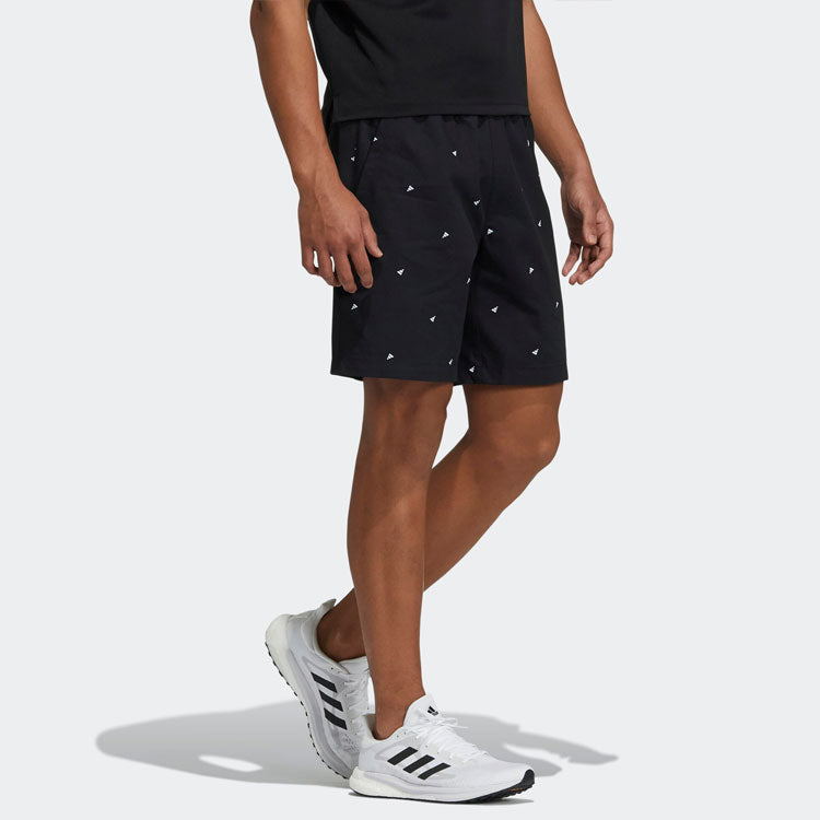 adidas Fi Short Aop Logo Printing Athleisure Casual Sports Shorts Black GP0948