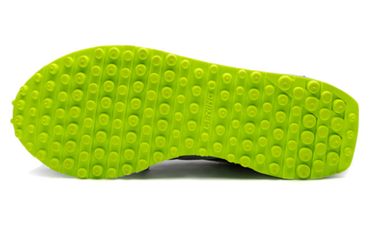 Li-Ning 001 Splicing Lightweight Wear-Resistant Low Top Athleisure Casual Sports Shoes Gray Green AGCP313-5