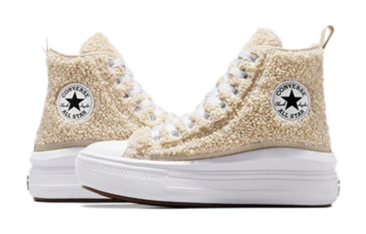 (GS) Converse Chuck Taylor All Star Move Platform Sherpa 'Beige' A06794C