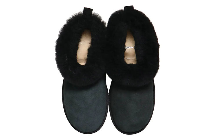(WMNS) UGG Classic Ultra Mini Fluff 'Black' 1122390-BLK